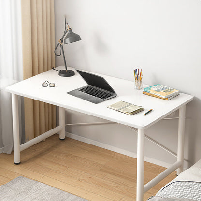 Industrial Curved Office Desk Antique Finish Wooden Computer Desk White Clearhalo 'furn' 'furn_office_desk' 'Furniture' 'Office Desks' 'Office Furniture' 'office_desk' 6521686