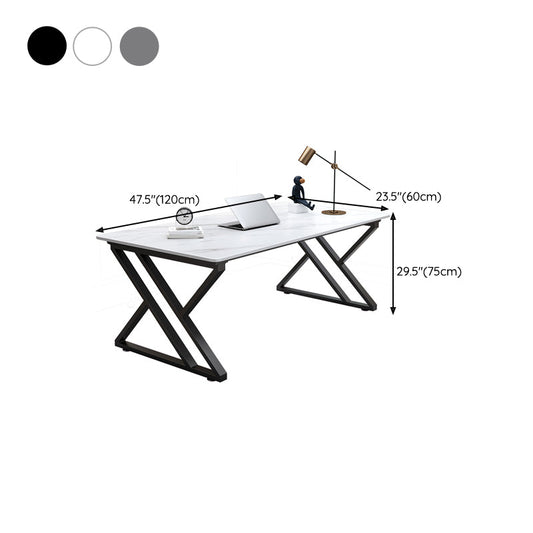 Contemporary 29.53" Tall Writing Desk Stone Rectangular Office Desk Clearhalo 'furn' 'furn_office_desk' 'Furniture' 'Office Desks' 'Office Furniture' 'office_desk' 6521724