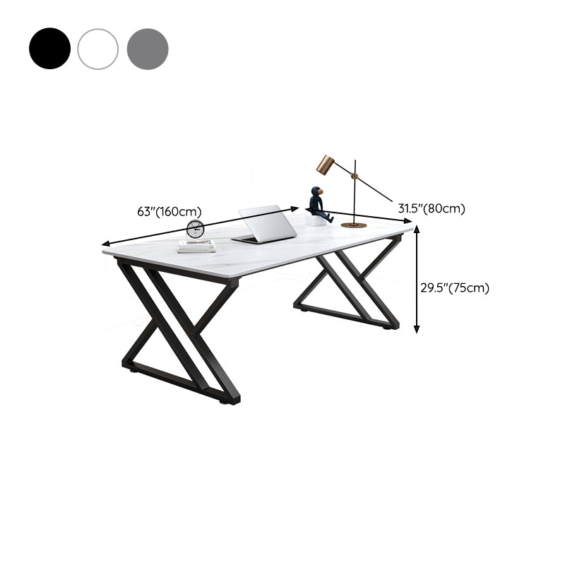 Contemporary 29.53" Tall Writing Desk Stone Rectangular Office Desk Clearhalo 'furn' 'furn_office_desk' 'Furniture' 'Office Desks' 'Office Furniture' 'office_desk' 6521725