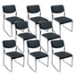 No Wheels Armless Conference Chair Faux Leather Low Back Office Chair 8 Piece Set Clearhalo 'furn' 'furn_office_chair' 'Furniture' 'Office Chairs' 'Office Furniture' 'office_chair' 6522325