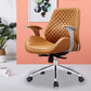 Modern Desk Chair Leather Computer Chair High/Mid Back Chair with Wheels/No Wheels Light Brown 1 Piece Clearhalo 'furn' 'furn_office_chair' 'Furniture' 'Office Chairs' 'Office Furniture' 'office_chair' 6522360