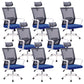 Modern Arms Included Chair High-Back Mesh Desk Chair with Pillow