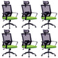 Modern Arms Included Chair High-Back Mesh Desk Chair with Pillow
