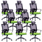 Modern Arms Included Chair High-Back Mesh Desk Chair with Pillow