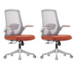 Contemporary Breathable Air Grid Chair Microfiber Desk Mid Back Chair Orange 2 Piece Set Clearhalo 'furn' 'furn_office_chair' 'Furniture' 'Office Chairs' 'Office Furniture' 'office_chair' 6522415