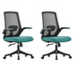 Contemporary Breathable Air Grid Chair Microfiber Desk Mid Back Chair Green 2 Piece Set Clearhalo 'furn' 'furn_office_chair' 'Furniture' 'Office Chairs' 'Office Furniture' 'office_chair' 6522420