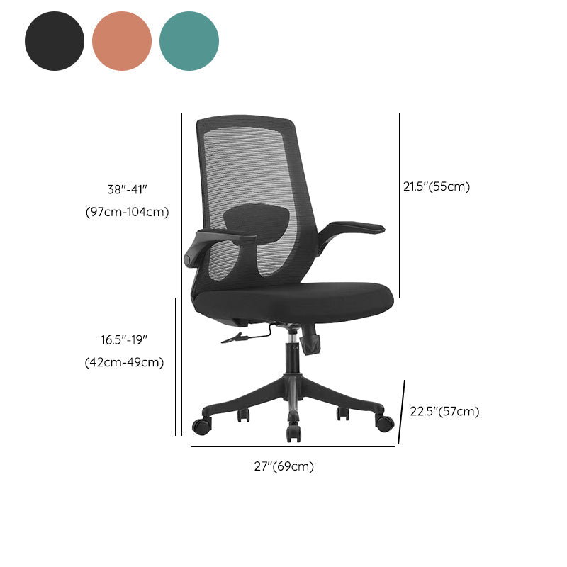 Contemporary Breathable Air Grid Chair Microfiber Desk Mid Back Chair Clearhalo 'furn' 'furn_office_chair' 'Furniture' 'Office Chairs' 'Office Furniture' 'office_chair' 6522424