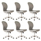 Contemporary Breathable Air Grid Swivel Chair Microfiber Desk Mid Back Chair