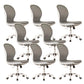 Contemporary Breathable Air Grid Swivel Chair Microfiber Desk Mid Back Chair