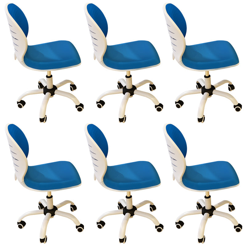 Contemporary Breathable Air Grid Swivel Chair Microfiber Desk Mid Back Chair