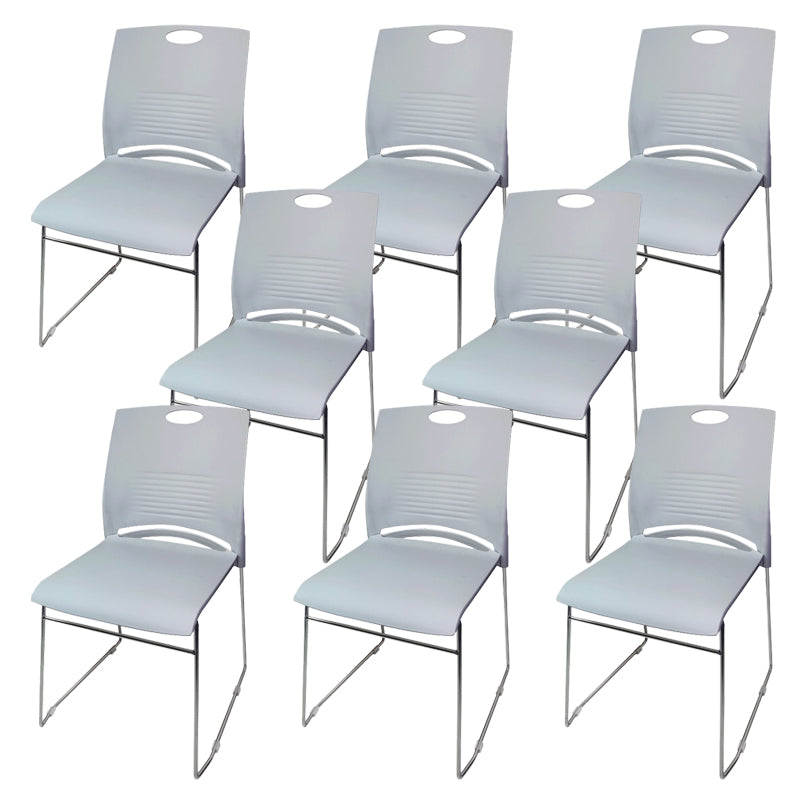 Sedia da scrivania moderna larga 21 pollici, senza ruote, sedia da conferenza senza braccioli