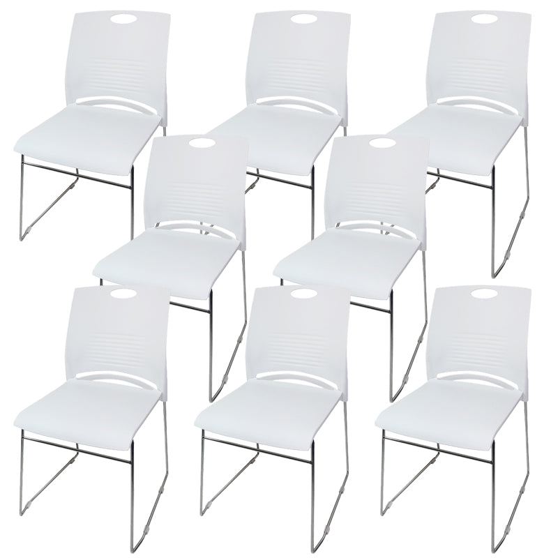 Sedia da scrivania moderna larga 21 pollici, senza ruote, sedia da conferenza senza braccioli