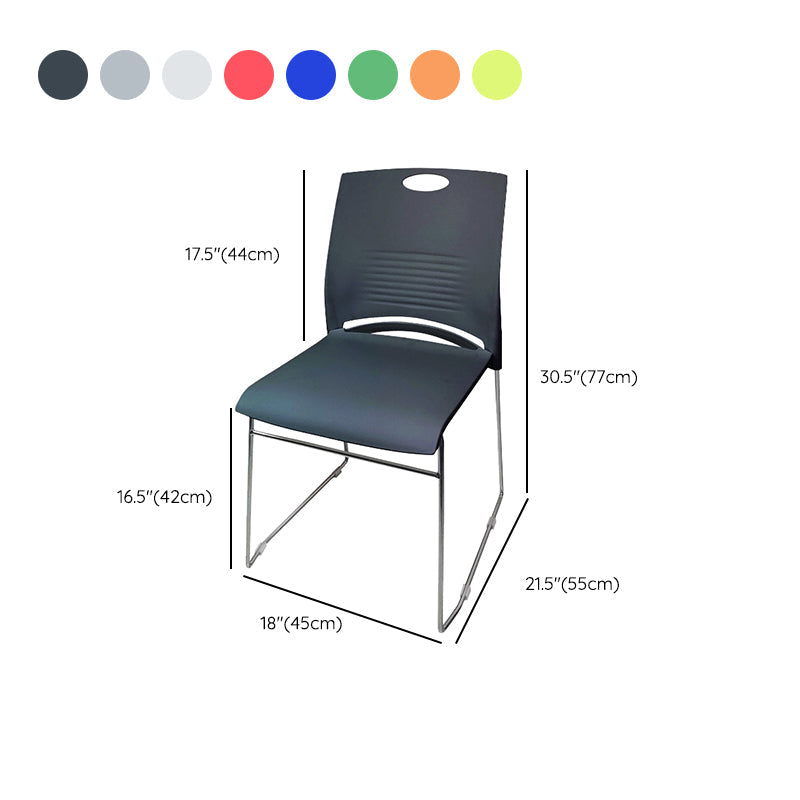 Sedia da scrivania moderna larga 21 pollici, senza ruote, sedia da conferenza senza braccioli