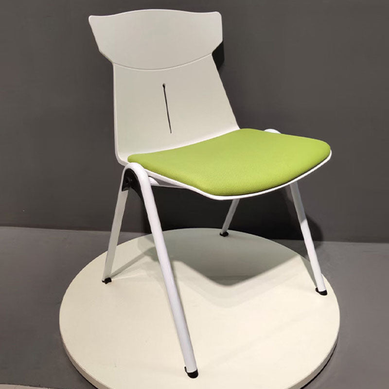 Modern Armless Chair Mid-Back Mesh Desk Chair in Black/Green/Orange/Blue/Red Green 1 Piece Clearhalo 'furn' 'furn_office_chair' 'Furniture' 'Office Chairs' 'Office Furniture' 'office_chair' 6522559