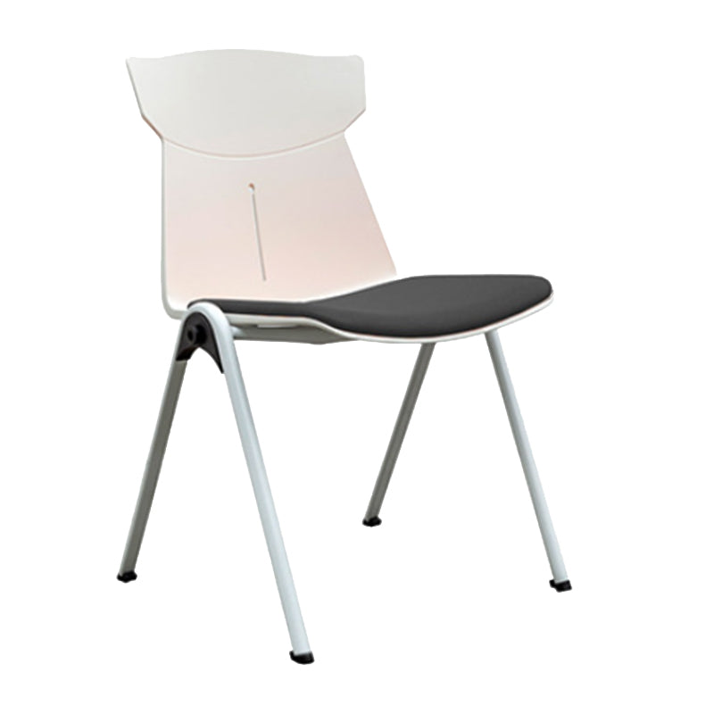 Modern Armless Chair Mid-Back Mesh Desk Chair in Black/Green/Orange/Blue/Red Black 1 Piece Clearhalo 'furn' 'furn_office_chair' 'Furniture' 'Office Chairs' 'Office Furniture' 'office_chair' 6522560