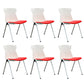 Modern Armless Chair Mid-Back Mesh Desk Chair in Black/Green/Orange/Blue/Red Red 6 Piece Set Clearhalo 'furn' 'furn_office_chair' 'Furniture' 'Office Chairs' 'Office Furniture' 'office_chair' 6522576
