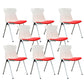 Modern Armless Chair Mid-Back Mesh Desk Chair in Black/Green/Orange/Blue/Red Red 8 Piece Set Clearhalo 'furn' 'furn_office_chair' 'Furniture' 'Office Chairs' 'Office Furniture' 'office_chair' 6522577