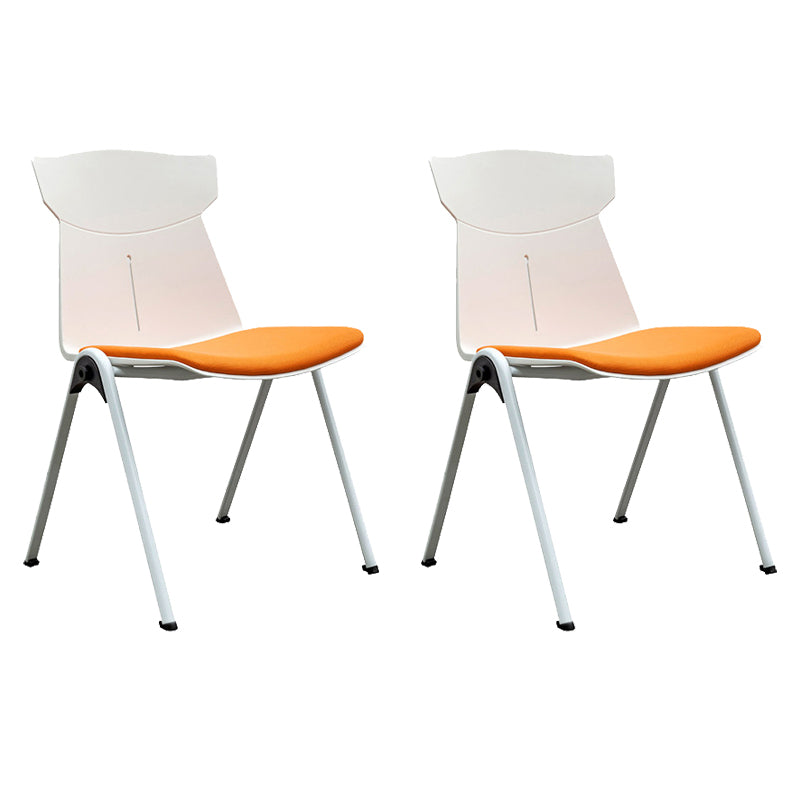 Modern Armless Chair Mid-Back Mesh Desk Chair in Black/Green/Orange/Blue/Red Yellow 2 Piece Set Clearhalo 'furn' 'furn_office_chair' 'Furniture' 'Office Chairs' 'Office Furniture' 'office_chair' 6522578
