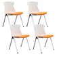 Modern Armless Chair Mid-Back Mesh Desk Chair in Black/Green/Orange/Blue/Red Yellow 4 Piece Set Clearhalo 'furn' 'furn_office_chair' 'Furniture' 'Office Chairs' 'Office Furniture' 'office_chair' 6522579