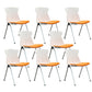 Modern Armless Chair Mid-Back Mesh Desk Chair in Black/Green/Orange/Blue/Red Yellow 8 Piece Set Clearhalo 'furn' 'furn_office_chair' 'Furniture' 'Office Chairs' 'Office Furniture' 'office_chair' 6522581