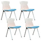 Modern Armless Chair Mid-Back Mesh Desk Chair in Black/Green/Orange/Blue/Red Blue 4 Piece Set Clearhalo 'furn' 'furn_office_chair' 'Furniture' 'Office Chairs' 'Office Furniture' 'office_chair' 6522584