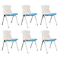 Modern Armless Chair Mid-Back Mesh Desk Chair in Black/Green/Orange/Blue/Red Blue 6 Piece Set Clearhalo 'furn' 'furn_office_chair' 'Furniture' 'Office Chairs' 'Office Furniture' 'office_chair' 6522585