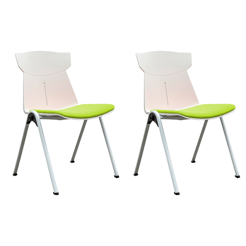 Modern Armless Chair Mid-Back Mesh Desk Chair in Black/Green/Orange/Blue/Red Green 2 Piece Set Clearhalo 'furn' 'furn_office_chair' 'Furniture' 'Office Chairs' 'Office Furniture' 'office_chair' 6522587