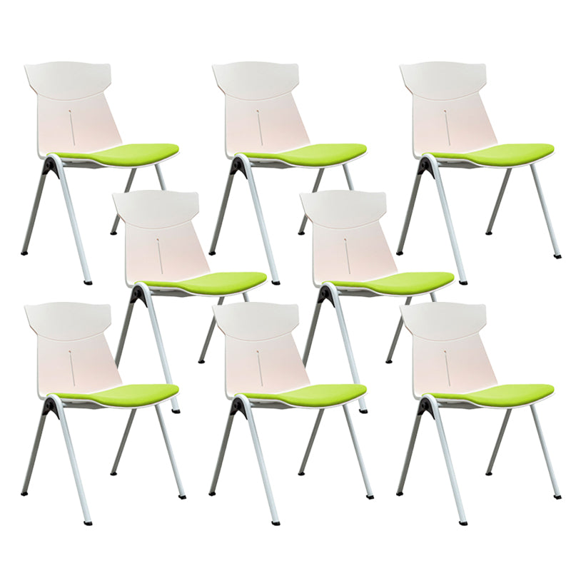 Modern Armless Chair Mid-Back Mesh Desk Chair in Black/Green/Orange/Blue/Red Green 8 Piece Set Clearhalo 'furn' 'furn_office_chair' 'Furniture' 'Office Chairs' 'Office Furniture' 'office_chair' 6522590