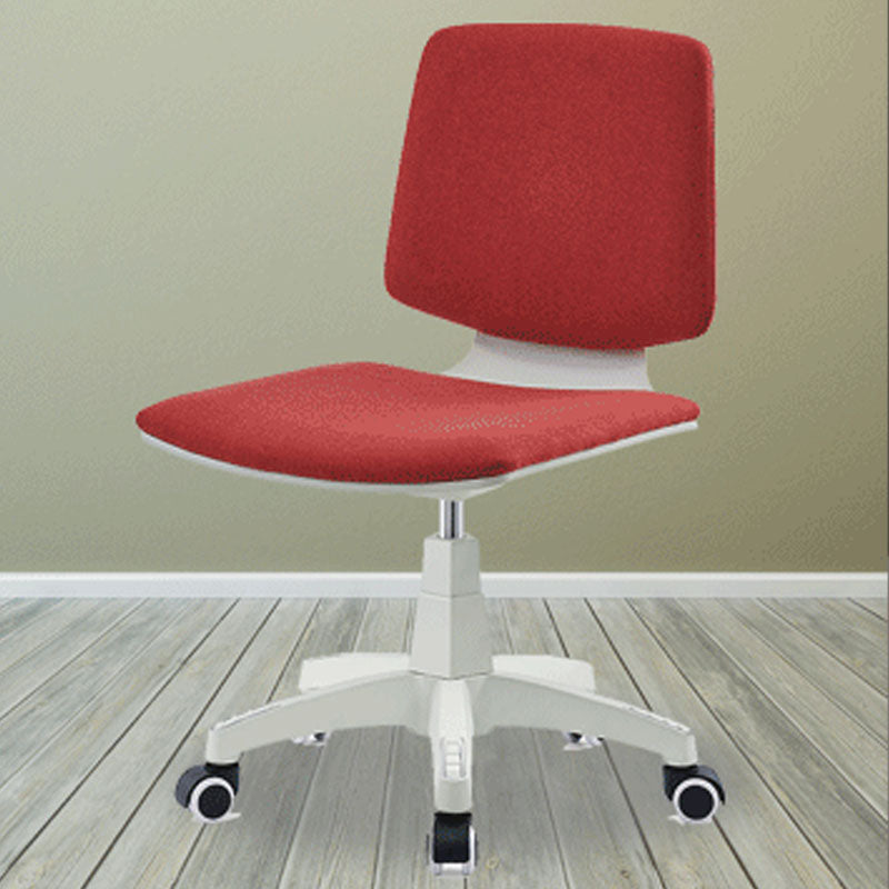 Silla de oficina contemporánea con respaldo medio, silla giratoria para conferencias con ruedas