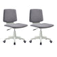 Silla de oficina contemporánea con respaldo medio, silla giratoria para conferencias con ruedas