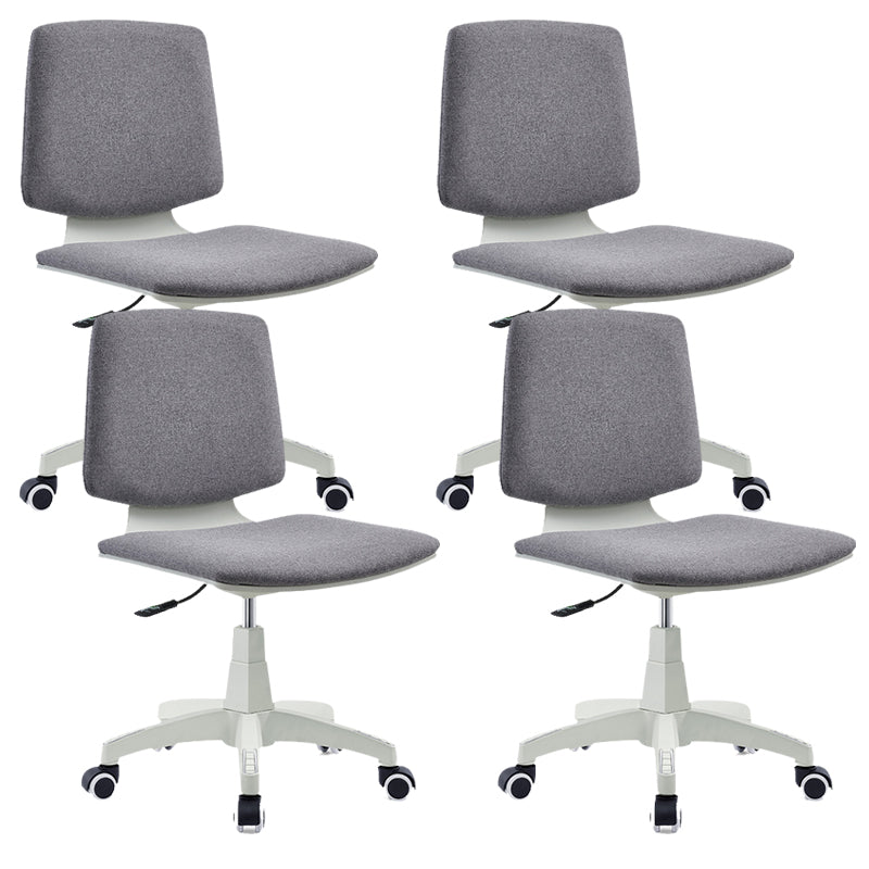 Silla de oficina contemporánea con respaldo medio, silla giratoria para conferencias con ruedas