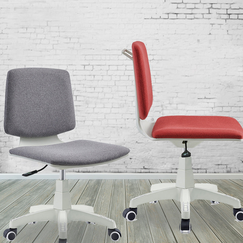 Silla de oficina contemporánea con respaldo medio, silla giratoria para conferencias con ruedas