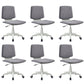 Silla de oficina contemporánea con respaldo medio, silla giratoria para conferencias con ruedas