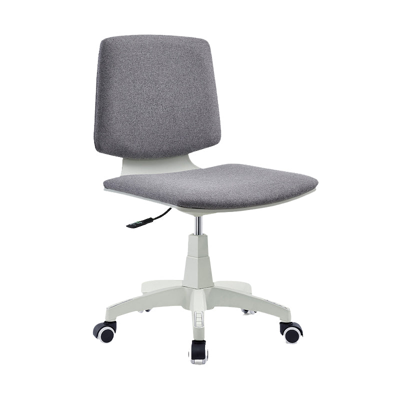 Silla de oficina contemporánea con respaldo medio, silla giratoria para conferencias con ruedas