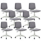 Silla de oficina contemporánea con respaldo medio, silla giratoria para conferencias con ruedas