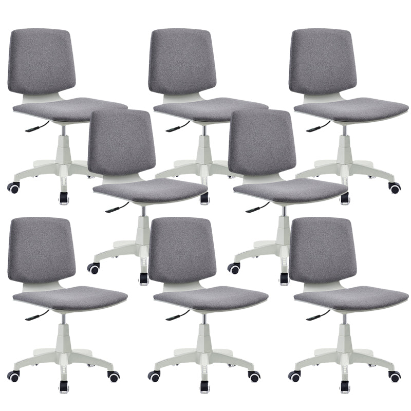 Silla de oficina contemporánea con respaldo medio, silla giratoria para conferencias con ruedas