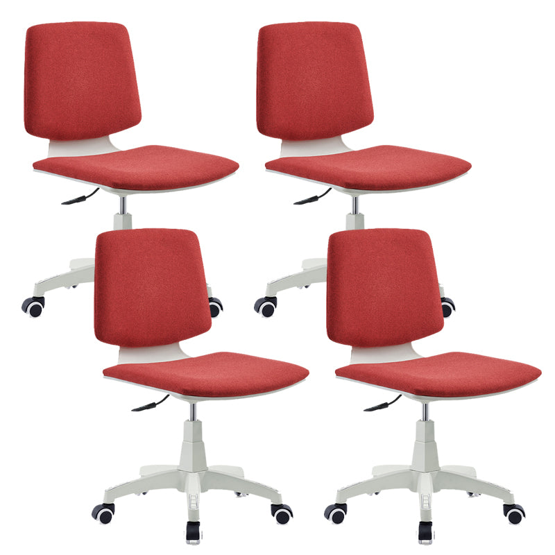 Silla de oficina contemporánea con respaldo medio, silla giratoria para conferencias con ruedas