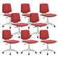 Silla de oficina contemporánea con respaldo medio, silla giratoria para conferencias con ruedas