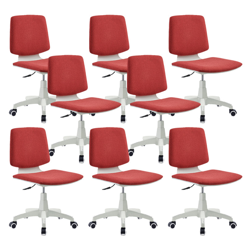 Silla de oficina contemporánea con respaldo medio, silla giratoria para conferencias con ruedas