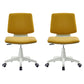 Silla de oficina contemporánea con respaldo medio, silla giratoria para conferencias con ruedas