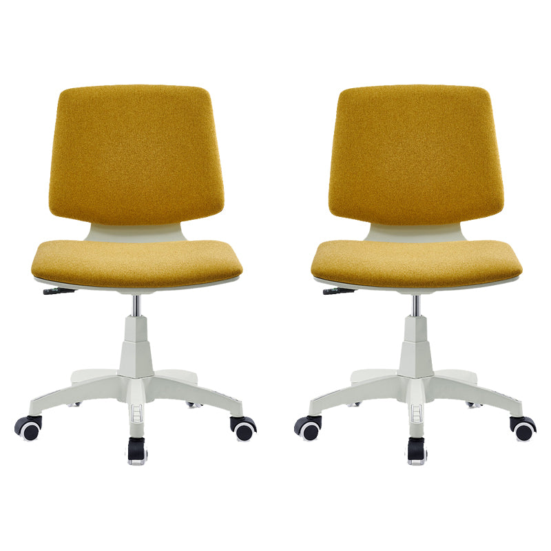 Silla de oficina contemporánea con respaldo medio, silla giratoria para conferencias con ruedas
