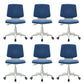 Silla de oficina contemporánea con respaldo medio, silla giratoria para conferencias con ruedas