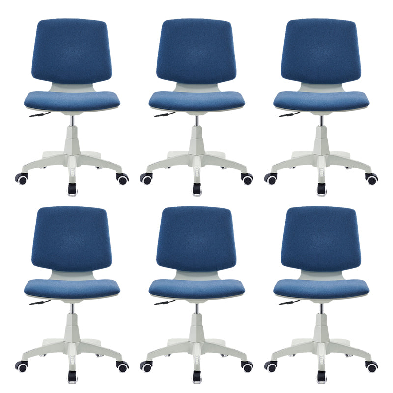 Silla de oficina contemporánea con respaldo medio, silla giratoria para conferencias con ruedas