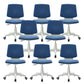 Silla de oficina contemporánea con respaldo medio, silla giratoria para conferencias con ruedas