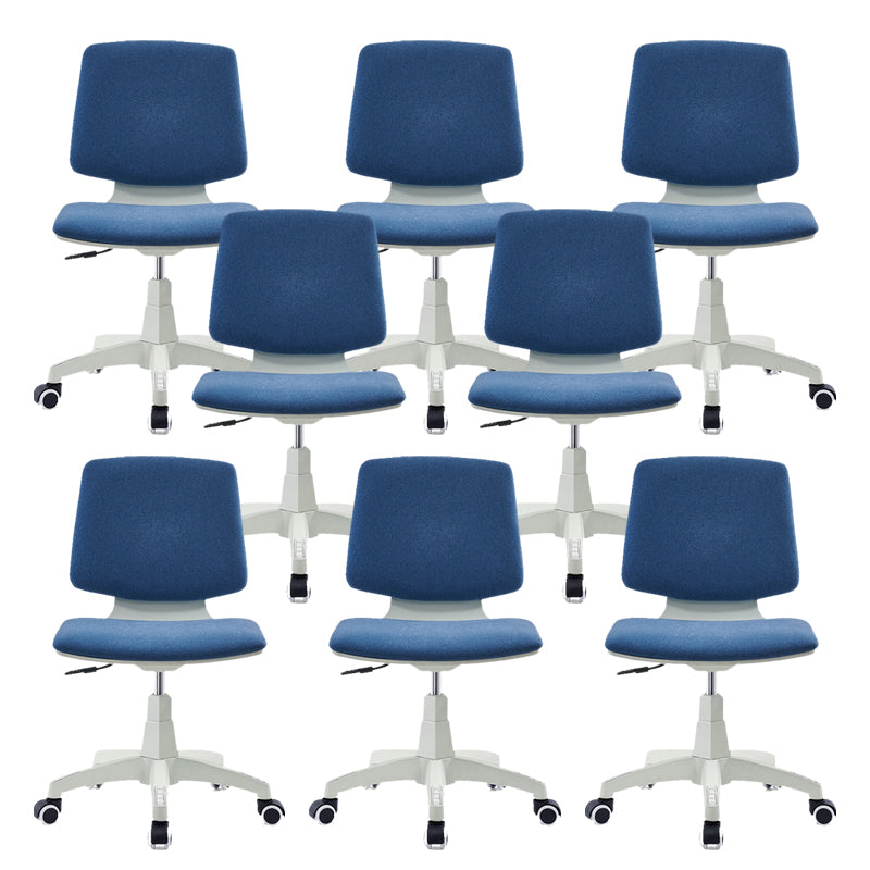 Silla de oficina contemporánea con respaldo medio, silla giratoria para conferencias con ruedas
