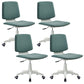 Silla de oficina contemporánea con respaldo medio, silla giratoria para conferencias con ruedas