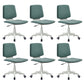 Silla de oficina contemporánea con respaldo medio, silla giratoria para conferencias con ruedas