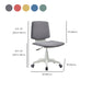 Silla de oficina contemporánea con respaldo medio, silla giratoria para conferencias con ruedas