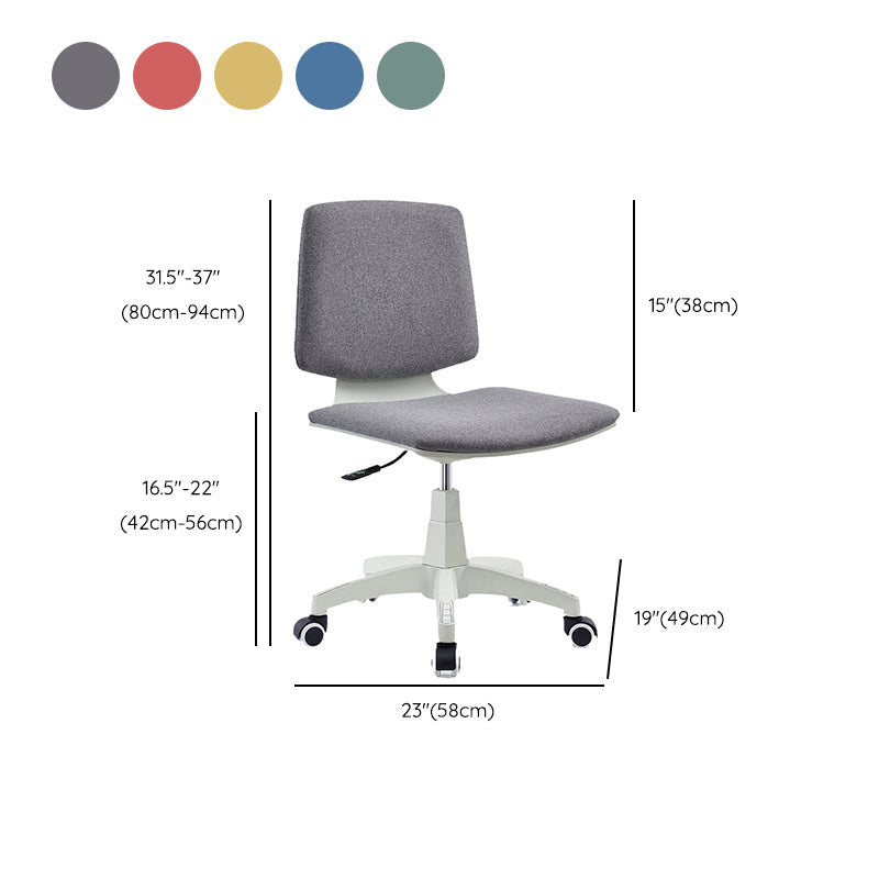 Silla de oficina contemporánea con respaldo medio, silla giratoria para conferencias con ruedas