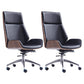 Height-adjustable Managers Chair Modern Executive Chair for Office Black 2 Piece Set Clearhalo 'furn' 'furn_office_chair' 'Furniture' 'Office Chairs' 'Office Furniture' 'office_chair' 6522624